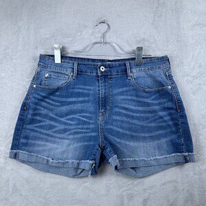 Denizen From Levi's Denim Jean Shorts High Rise Womens Size 14 Stretch Blue